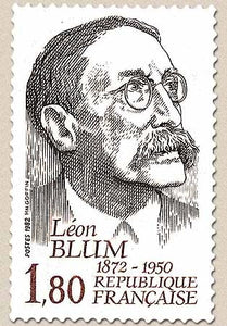 Hommage à Léon Blum (1872-1950), écrivain et homme politique. 1f.80 brun et brun-rouge Y2251