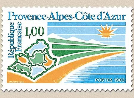 Région. Provence-Alpes-Côte-d'Azur. 1f. Multicolore Y2252