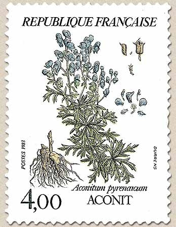 Flore et faune de France (I). Fleurs de montagne. Aconit (Aconitum pyrenaicum). 4f. Multicolore Y2269