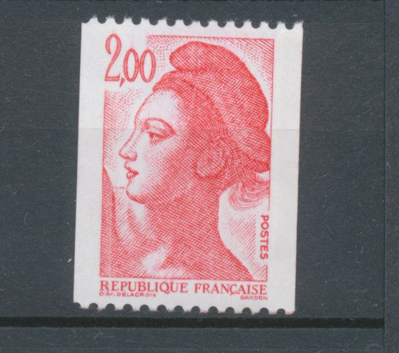 Type Liberté N°2277a 2f rouge N° rouge au verso Y2277a