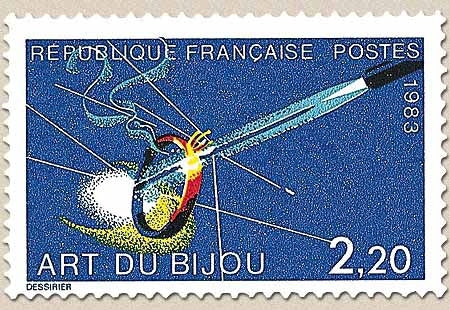 Série Métiers d'art. Art du bijou. Fabrication d'une bague. 2f.20 multicolore Y2286