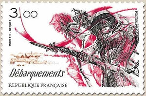 40e anniversaire de la Libération : Résistance et débarquements. 3f. Débarquements des armées Y2313