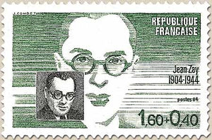 Personnages célèbres. Jean Zay (1904-1944), homme politique. 1f.60 + 40c. Vert et noir Y2329