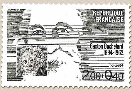 Personnages célèbres. Gaston Bachelard (1884-1962), philosophe. 2f. + 40c. Gris et noir Y2330
