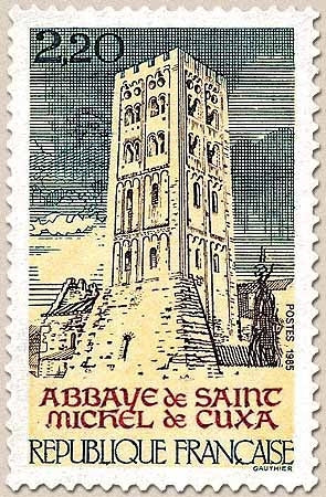 Série touristique. Abbaye Saint-Michel-de-Cuxa. 2f.20 beige, brun, bleu et rouge Y2351