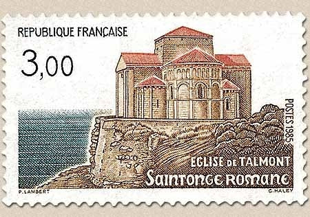 Série touristique. Saintonge Romane : l'Eglise de Talmont. 3f. Brun, rouge et bleu Y2352