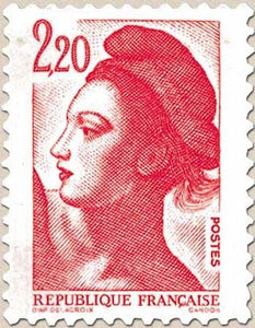 Type Liberté de Delacroix. 2f.20 rouge Y2376