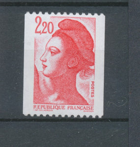 Type Liberté N°2379b  2f.20 rouge N° rouge au verso Y2379b