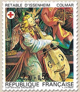 Au profit de la Croix-rouge. Retable d'Issenheim Colmar. 2f.20 + 50c. Multicolore Y2392