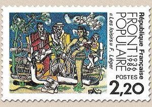 Cinquantenaire du Front populaire. Les Loisirs, d'après Fernand Léger. 2f.20 multicolore Y2394