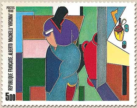 Série artistique. Virginia, d'Alberto Magnelli. 5f. Multicolore Y2414