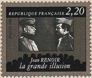 Cinquantenaire de la cinémathèque française. Jean Renoir - La grande illusion 2f.20 noir et gris Y2436