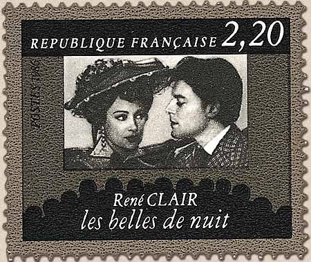 Cinquantenaire de la cinémathèque française. René Clair - Les belles de nuit  2f.20 noir et gris Y2439