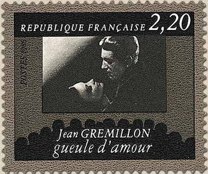 Cinquantenaire de la cinémathèque française. Jean Grémillon - Gueule d'amour  2f.20 noir et gris Y2440