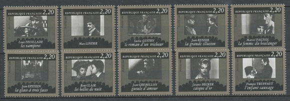Série Cinquantenaire de la cinémathèque française. 10 valeurs Y2442S