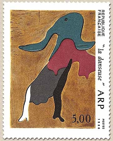 Série artistique. La danseuse, de Jean Arp. 5f. Multicolore Y2447