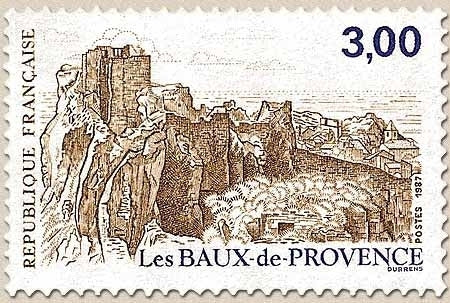 Série touristique. Les Baux de Provence  3f. Brun et violet Y2465