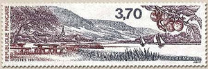 Série touristique. Les Côtes de Meuse  3f.70 brun-rouge, violet et bleu-gris Y2466
