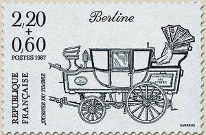 Journée du Timbre. Timbre provenant de carnet. 2f.20 + 60c. Bleu sur bleu clair Y2469