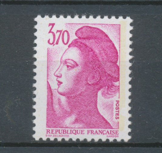 Type Liberté N°2486a 3f.70 rose une bande de phosphore à droite Y2486a