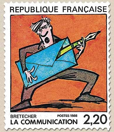 La Communication. Brétécher  2f.20 multicolore Y2509