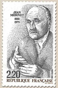 Centenaire de la naissance de Jean Monnet (1888-1979). Portrait du Père de l'Europe. 2f.20 Y2533