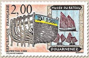 Série touristique. Musée du Bateau, à Douarnenez  2f. Multicolore Y2545