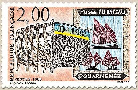 Série touristique. Musée du Bateau, à Douarnenez  2f. Multicolore Y2545