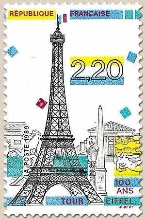 Panorama de Paris. Monuments de la Capitale. 2f.20 Centenaire de la tour Eiffel Y2580