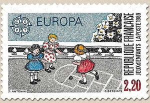 Europa. Jeux d'enfants. La marelle  2f.20 multicolore Y2584