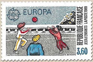 Europa. Jeux d'enfants. Jeu de balle  3f.60 multicolore Y2585