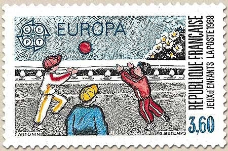 Europa. Jeux d'enfants. Jeu de balle  3f.60 multicolore Y2585