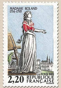 Personnages célèbres de la Révolution. Mme Roland (1754-1793)  2f.20 multicolore Y2593