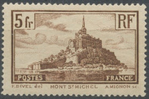 Monuments et sites. Mont-Saint-Michel. 5f. Brun (II) Neuf luxe ** Y260