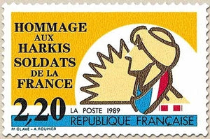 Hommage aux Harkis, soldats de la France. Profil d'un harki  2f.20 multicolore Y2613