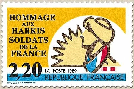 Hommage aux Harkis, soldats de la France. Profil d'un harki  2f.20 multicolore Y2613