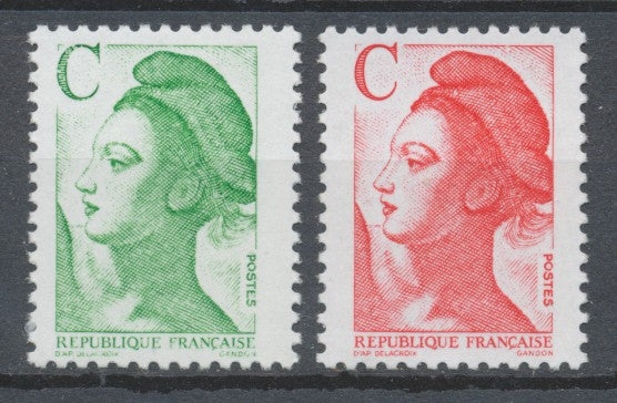 Série Type Liberté avec lettre C. 2 valeurs Y2616S