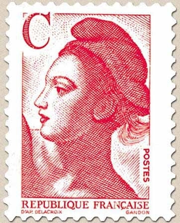 Type Libertéavec lettre C. C=(2f.30) rouge Y2616