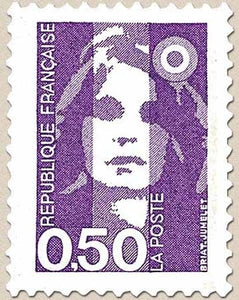 Type Marianne du Bicentenaire. 50c. Violet-rouge Y2619