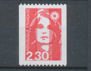 Type Marianne du Bicentenaire N°2628a  2f.30 rouge N° rouge au verso Y2628a