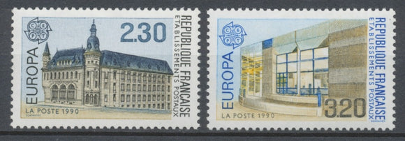 Série Europa. Bâtiments postaux d'hier et d'aujourd'hui. 2 valeurs Y2643S