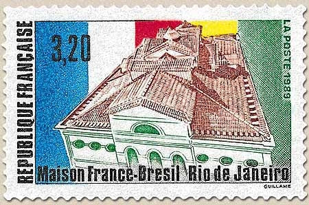 La Maison France-Brésil à Rio de Janeiro. Vue aérienne  3f.20 multicolore Y2661