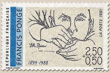 Personnages célèbres. Poètes français du 20e siècle. Francis Ponge (1899-1988)  2f.50 + 50c. Y2684