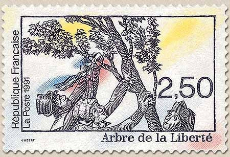 Bicentenaire de la Révolution française Plantation de l'Arbre de la Liberté. 2f.50 multicolore Y2701