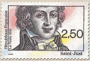 Bicentenaire de la Révolution française Saint-Just (1767-1794). 2f.50 multicolore Y2703