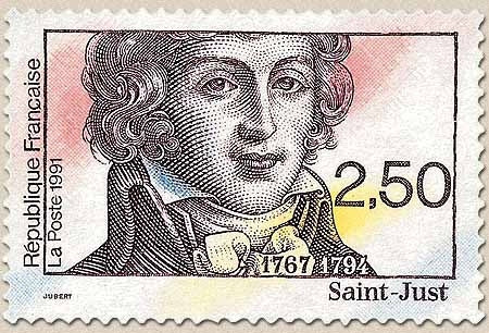Bicentenaire de la Révolution française Saint-Just (1767-1794). 2f.50 multicolore Y2703