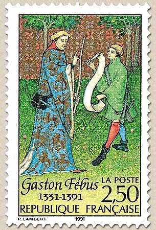 Sixième centenaire de la mort de Gaston Fébus (1331-1391). 2f.50 multicolore Y2708