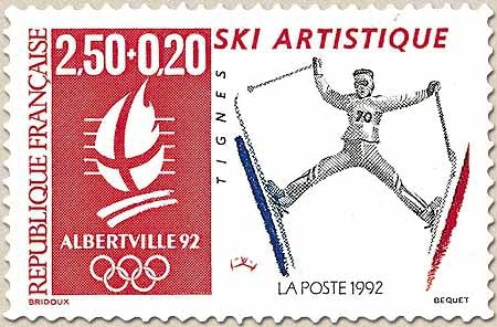 Albertville'92. Jeux olympiques d'hiver. Disciplines sportives. Ski artistique (Tignes)  2f.50 + 20c. Y2709