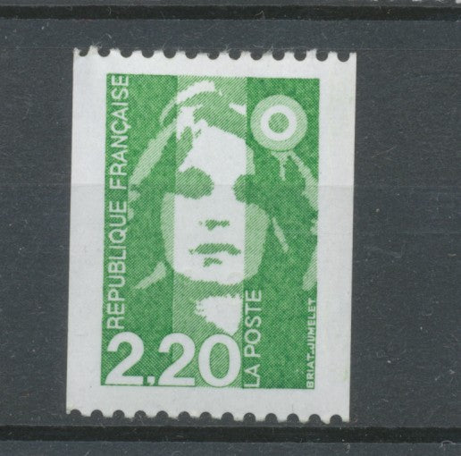 Type Marianne du Bicentenaire N°2718a 2f.20 vert N° rouge au verso Y2718a