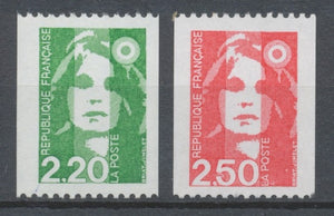 Série Type Marianne du Bicentenaire. Provenant de roulettes. 2 valeurs Y2719S